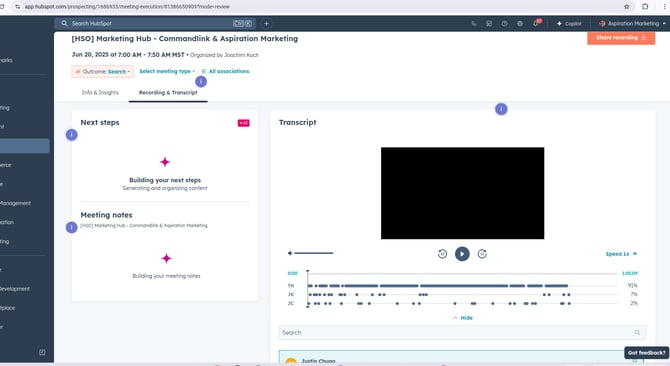 HubSpot Meeting Notetaker
